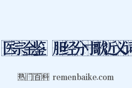 医宗金鉴·胆经分寸歌近义词是什么意思的图片